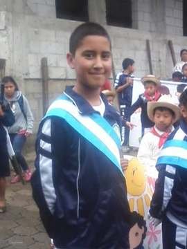 Fernando as a young student at Fuente de Esperanza School
